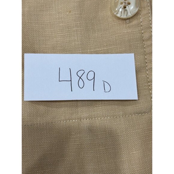 Debra Deroo Beige Button-Up Womens Linen Blouse Jacket Size 22 - Picture 10 of 10